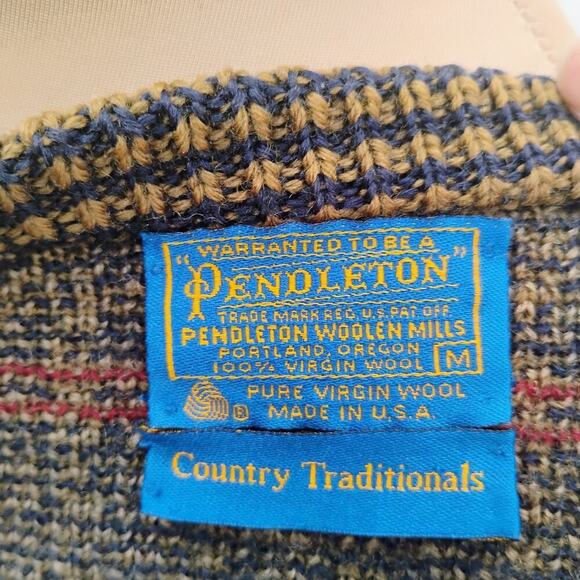 Vintage vintage Pendleton Coogi Style Cosby virgin wool Grandpa Sweater unisex M - Picture 13 of 13